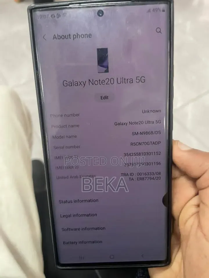 Samsung Galaxy S20 Ultra 256 GB Black