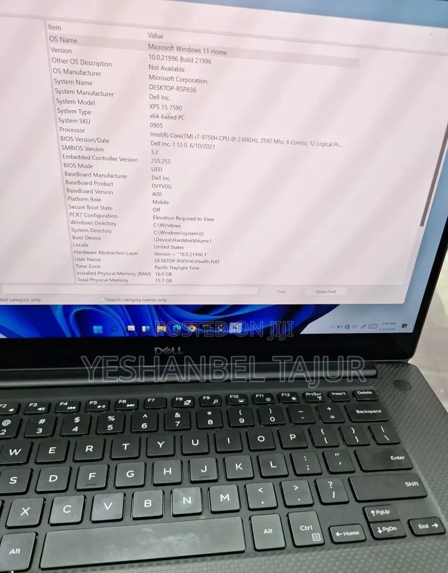 New Laptop Dell XPS 15 16GB Intel Core i7 SSD 512GB