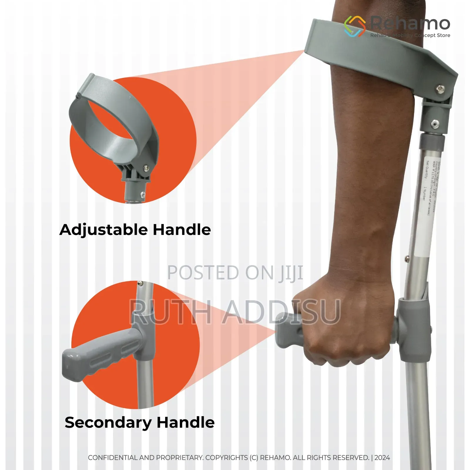 Lightweight Aluminum Forearm Crutches Designed for Ergonomic Comfort
