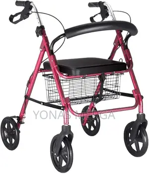Rollator With Basket席巨four-Wheel Rollator Walker Offers A