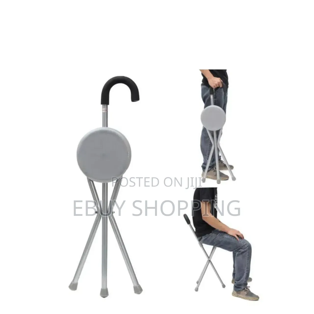 Adjustable Height Walking Stick Chair – Travel-Friendly Mobility Aid