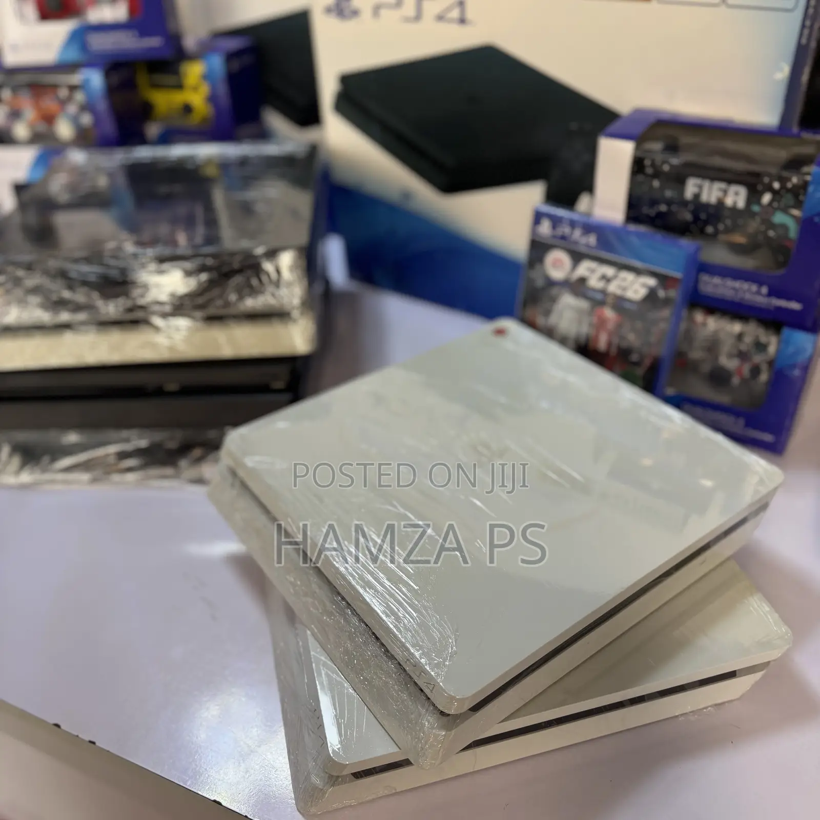 Ps4 Slim 2 Joystick+Fc26 Game ለጌም ዞን