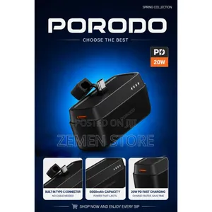 Porodo Power Bank (ፖሮዶ ፓወር ባንክ)