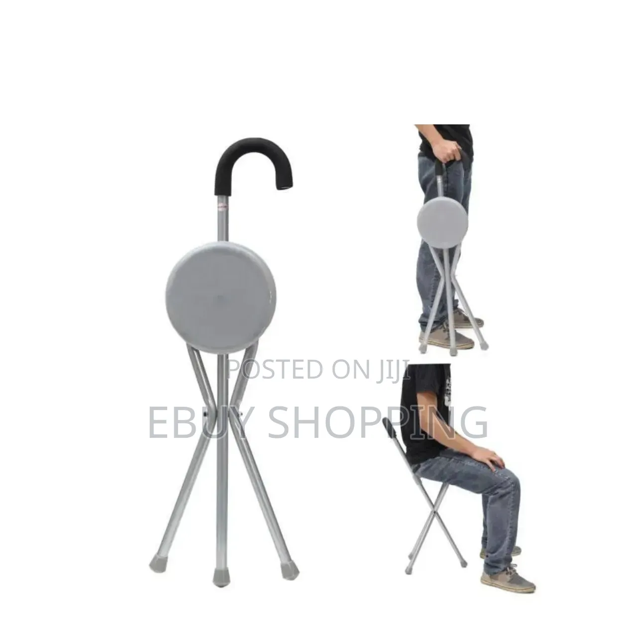 Emergency Rest Cane – Folds From Walking Stick to Stool in Seconds