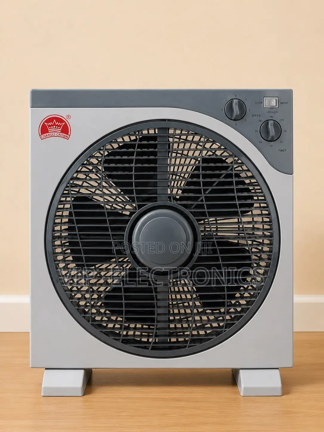 Ngli Crown 12 Inch Box Fan Powerful Cooling Fan With Timer
