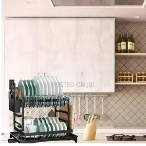 2-Tier Multi-Function Rack – Cutlery Holder + Plate Rack