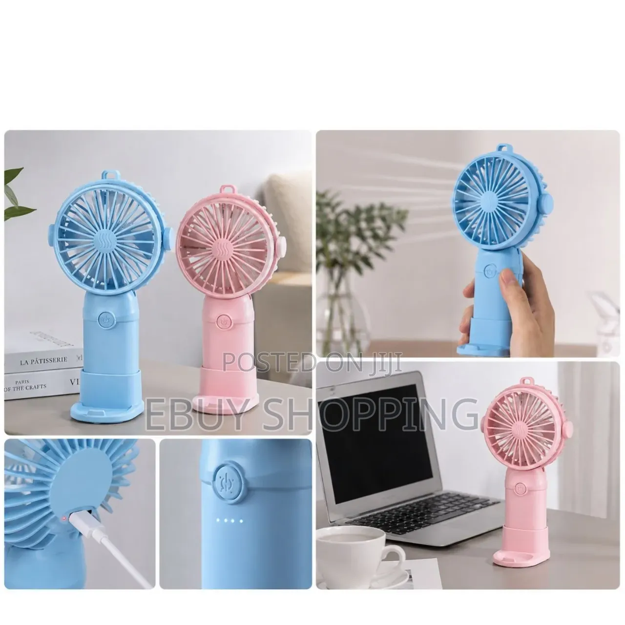 Rechargeable Travel Fan – 3 Speeds, Lightweight Design