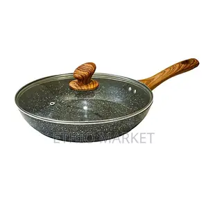 Momcoc 28cm Deep Fry Pan With Lid ባለ ክዳን መጥበሻ በተለያየ መጠን