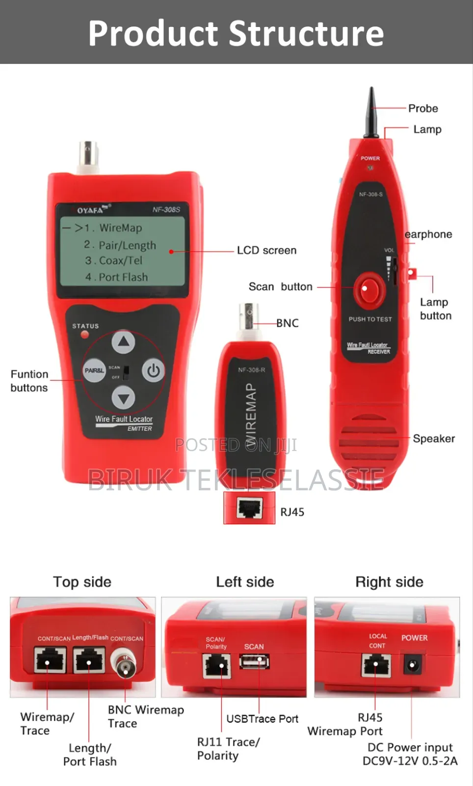 Noyafa Nf-308 Lan Cable Tester Telephone Wire Tracker