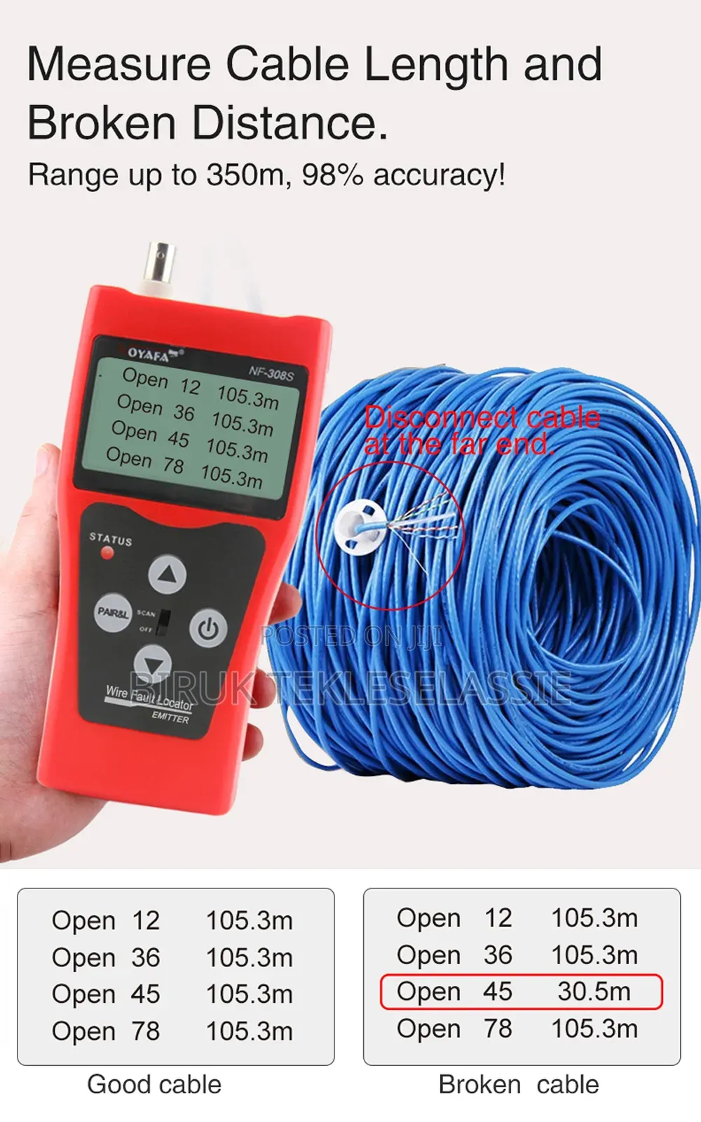 Noyafa Nf-308 Lan Cable Tester Telephone Wire Tracker