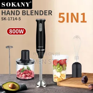 Sokany Multifunctional Hand Blender 5 በ 1 የሆነ ምግብ መፍጫ