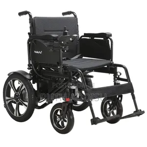 This Is a Foldable, Electric Wheelchair Featuring a Joystick Contro