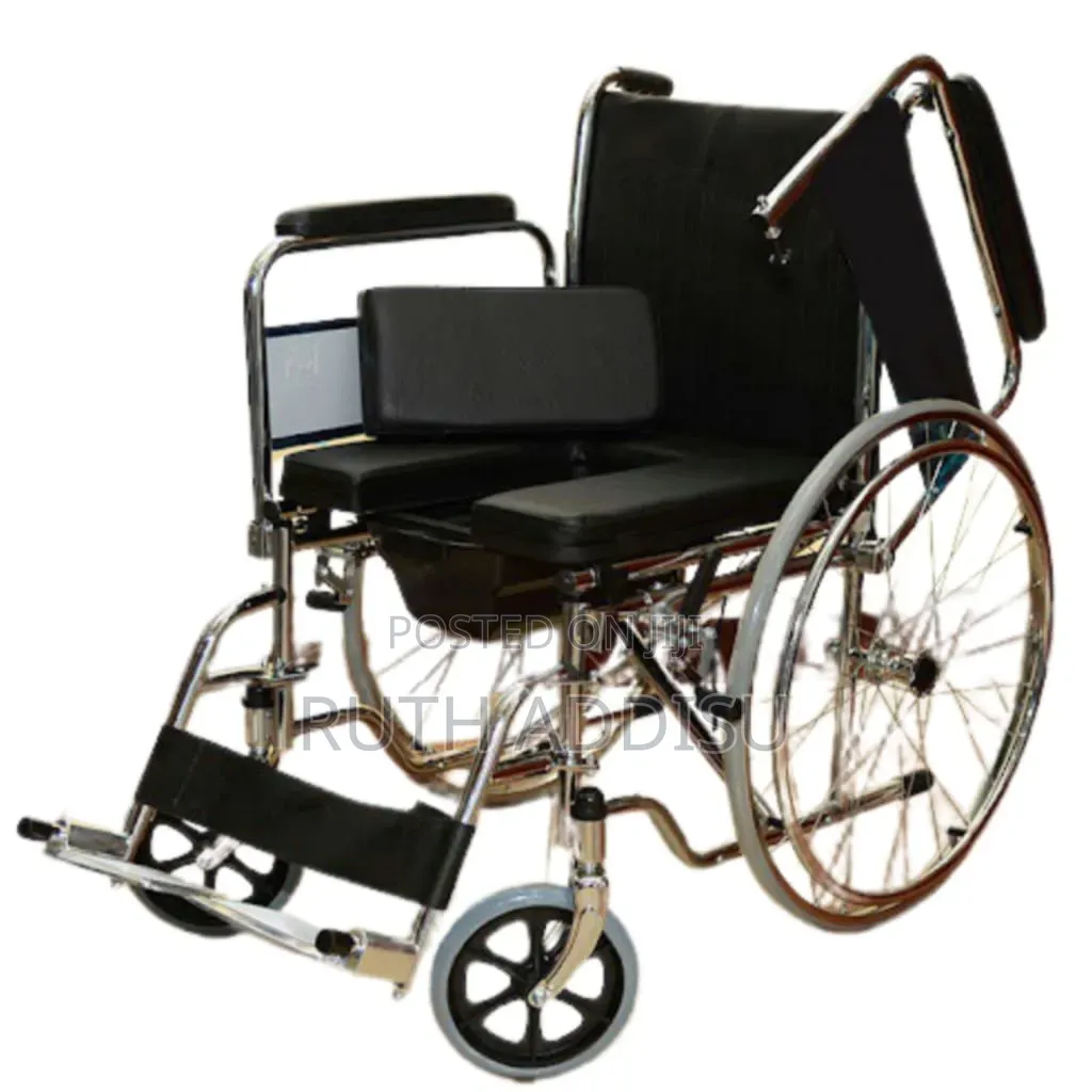 On Sale Used Transport Wheelchair Aluminum Material, Suitable Commode