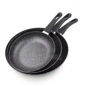 Momcoc 3pcs Frying Pan ባለ 3 የሴራሚክ መጥበሻ