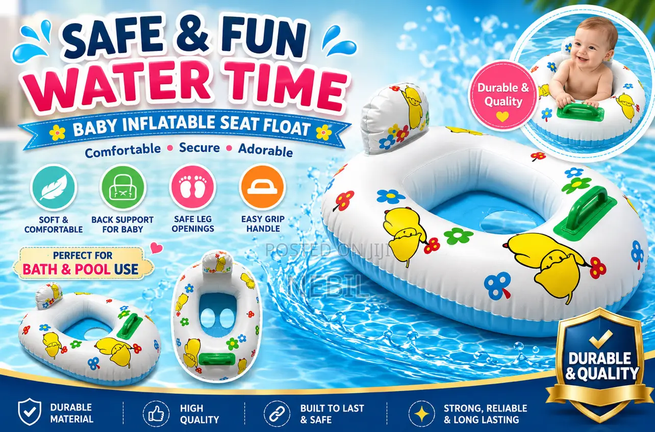 Baby Inflatable Seat Float With Backrest Safety Leg Hol