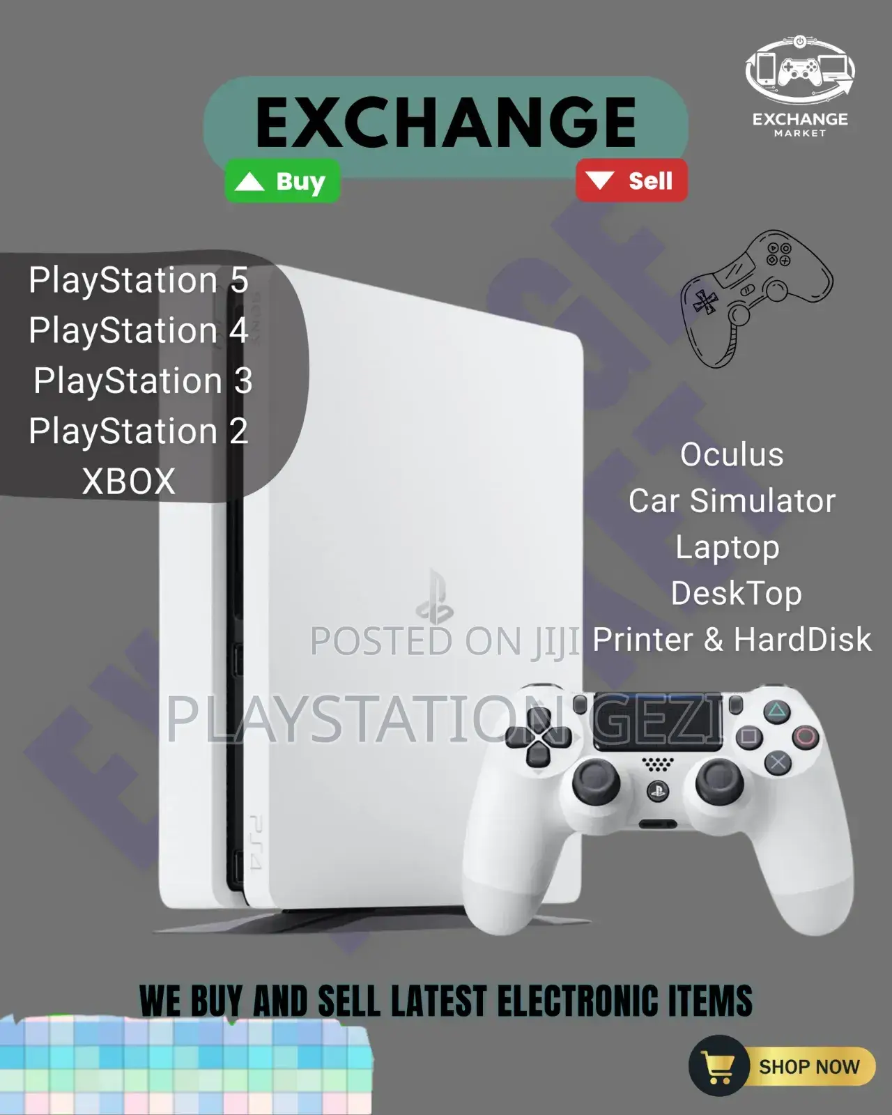 Playstation 4slim Brand New ( አዲስ እገዛለሁ)