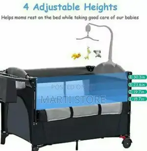 Baby Playpen Bedside Crib Sleeping Crib Drop Side Travel Cot Baby Bed
