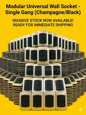 Premium Universal Modular Wall Socket – Champagne Gold Black