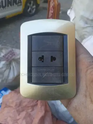Premium Universal Modular Wall Socket – Champagne Gold Black
