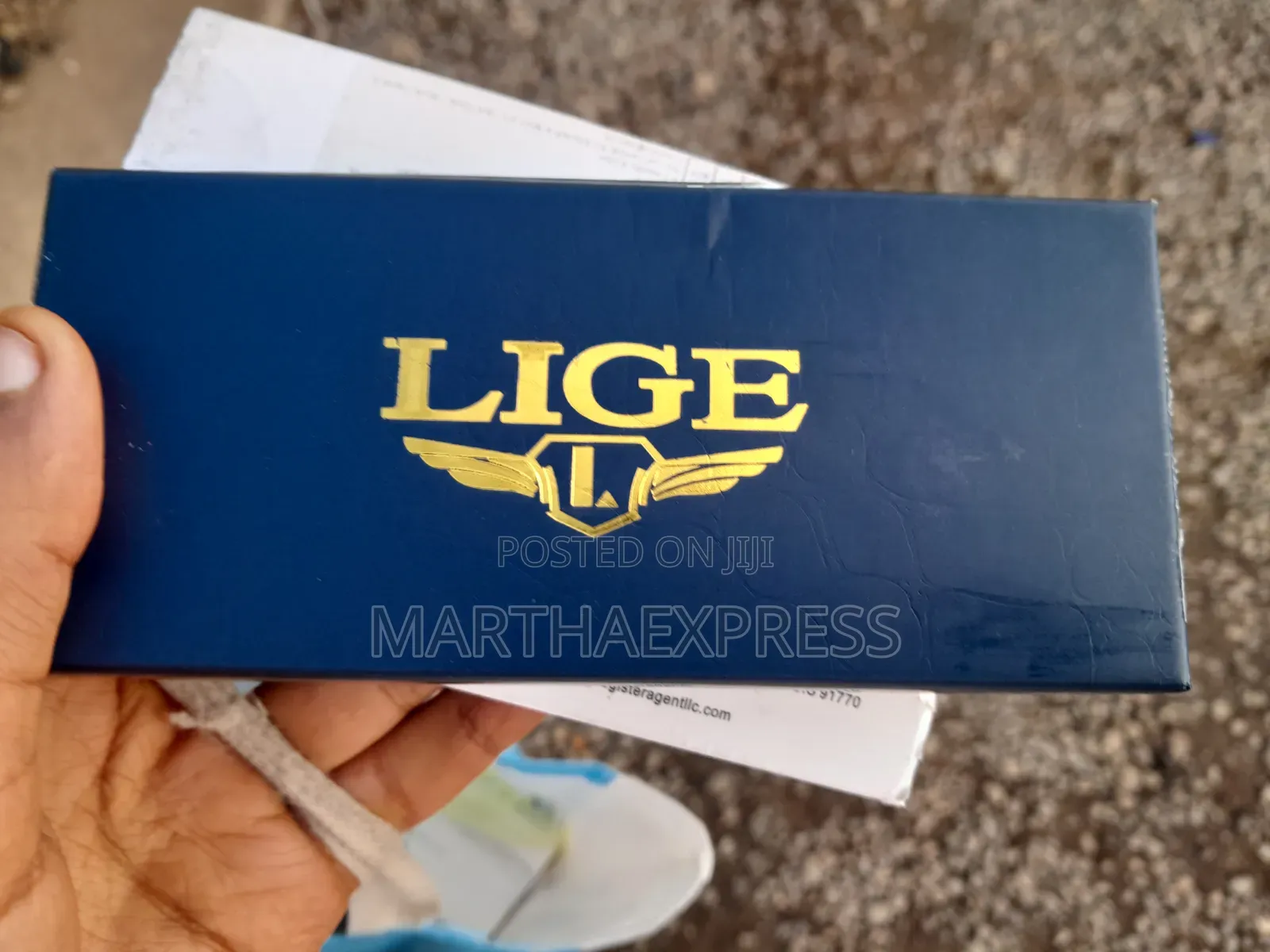 Lige Men Watch Genuine Leather Water Resistance Men Watcg