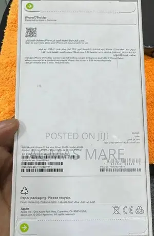New Apple iPhone 17 Pro Max 256 GB Silver