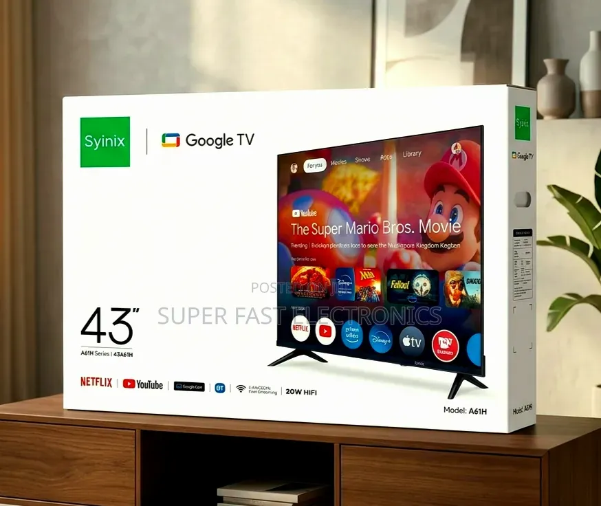 Syinix 43 Inch Tv A61h Series Google Smart Tv Full Hd Entertainment