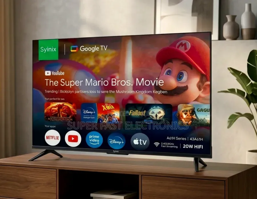 Syinix 43 Inch Tv A61h Series Google Smart Tv Full Hd Entertainment