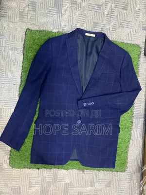 Firs Men's Premium Navy Windowpane Blazer •