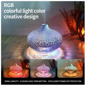 Aroma Diffuser With Crystal Crackle Shell – 300ml, 7 Color Led Modes