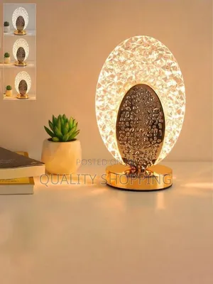 Oval Crystal Table Lamp