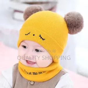 Warm Kids Winter Hat Scarf Set