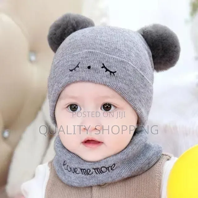 Warm Kids Winter Hat Scarf Set