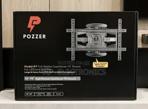 Pozzer P7 Full Motion Cantilever Tv Wall Mount (55”–98”) – Heavy Tv