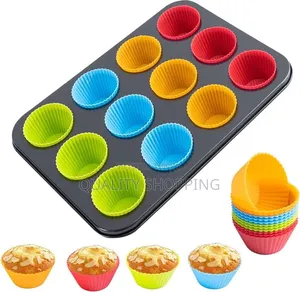 12 Holes Silicone Baking Muffin Pan