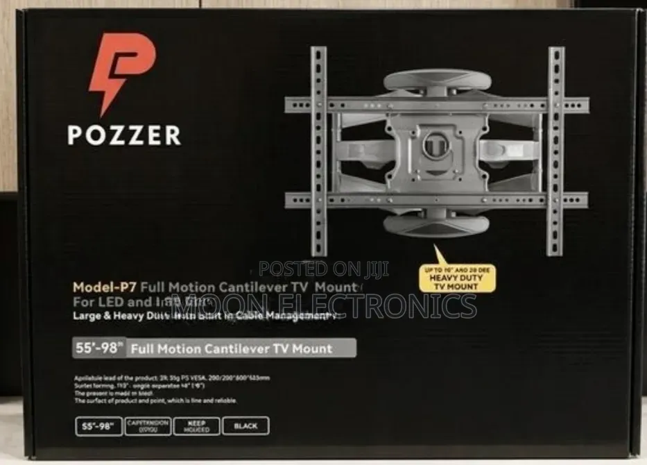 Pozzer Tv Wall Mount - P7 Full Motion (55" - 98") - Heavy Tv