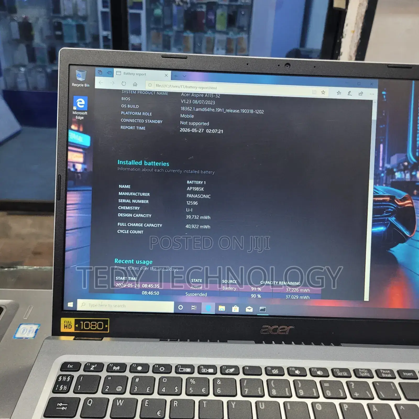 New Laptop Acer Aspire 1 4GB Intel Celeron SSD 256GB