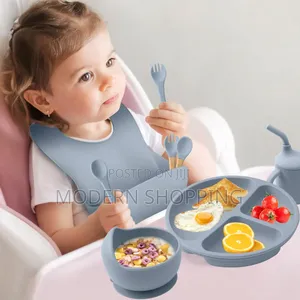 6 Pieces Silicone Baby Feeding Set