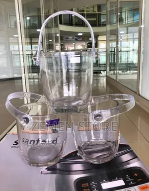 Glass Ice Bucket የበረዶ ማቅረቢያ