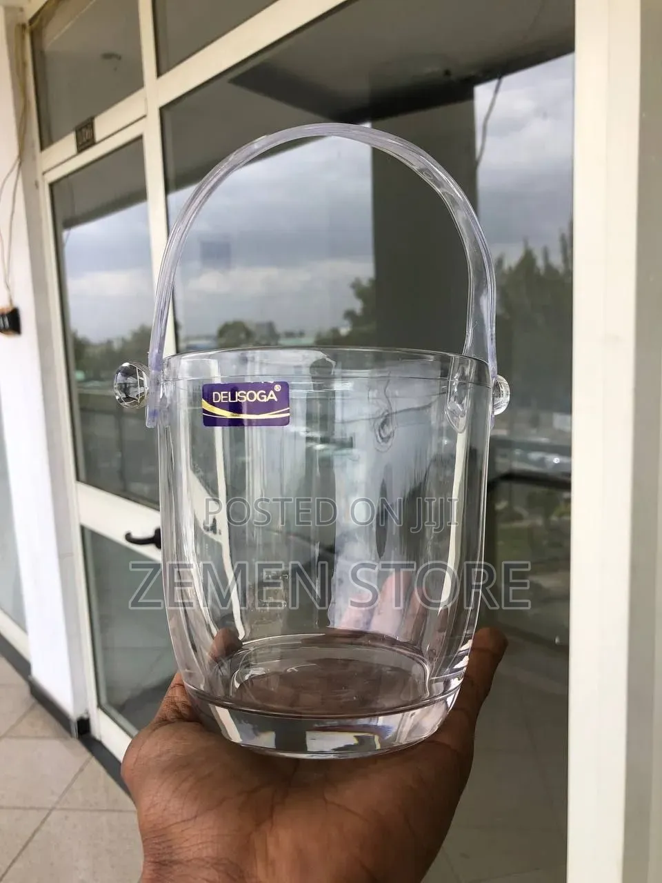 Glass Ice Bucket የበረዶ ማቅረቢያ
