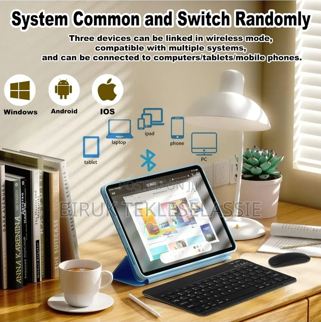 Bluetooth Keyboard and Mouse Combo,Ultra Slim Rechargeable