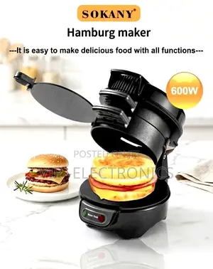 Sokany Hamburger Maker 600w Electric Burger End Sandwich Maker