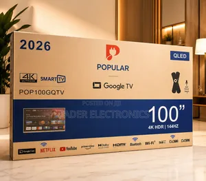 Popular Tv 100" Smart Google Tv – Qled Uhd | New Arrival 2026