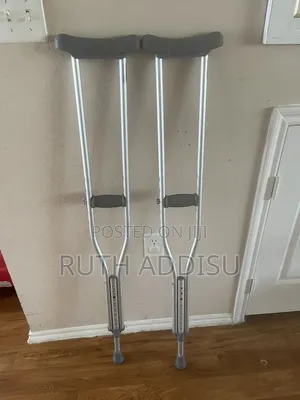 McKesson Aluminum Adult Underarm Crutches Axillary Crutches Pair