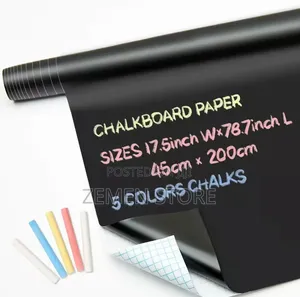 Self-adhesive Chalkboard Sticker Wall Paper Roll With Chalk