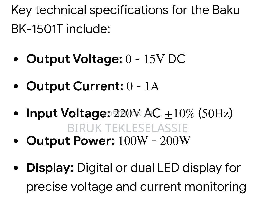 Dc Analog + Digital Baku 1501t