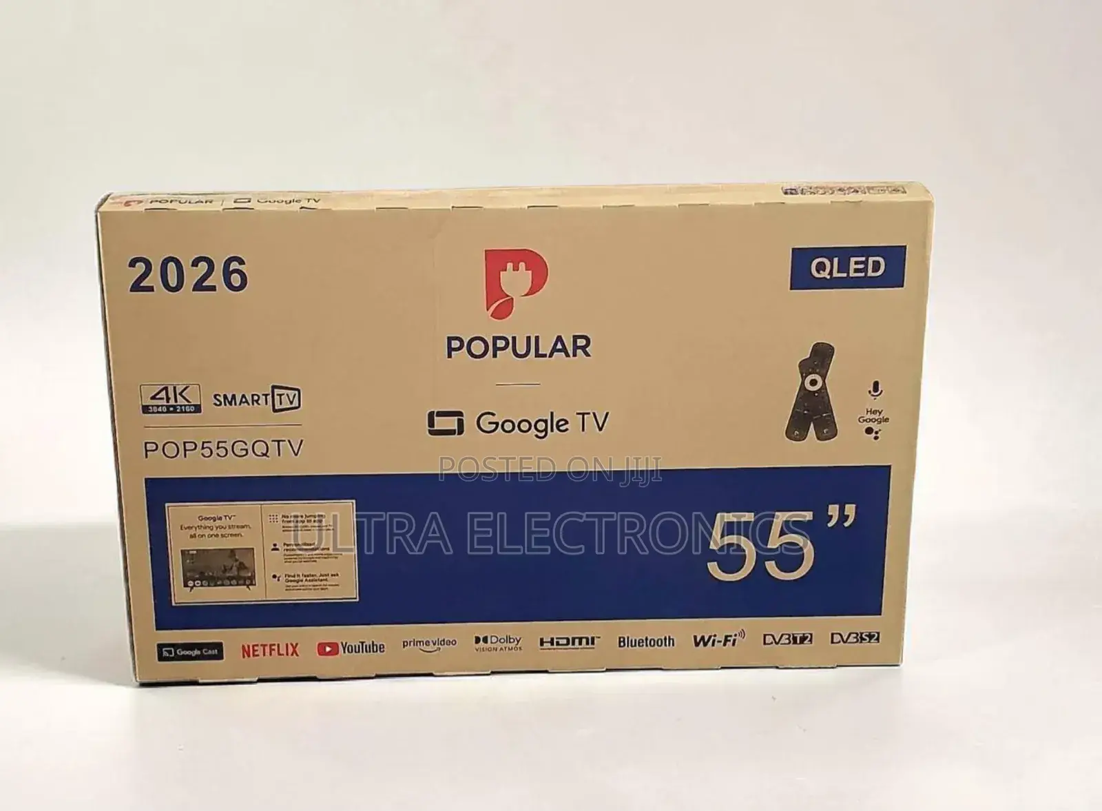 Popular 55-Inch Qled Smart Google Tv With Resolution Voice Remote