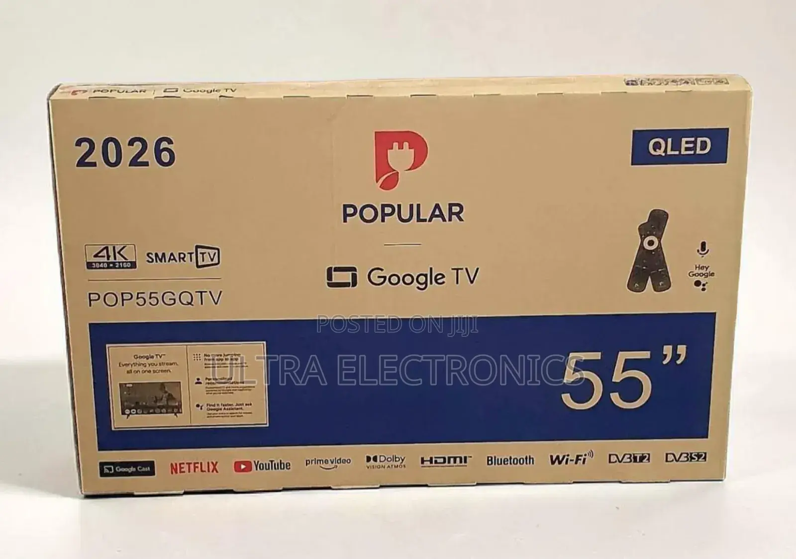 Popular 55-Inch Qled Smart Google Tv With Resolution Voice Remote