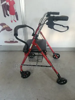 Folding Rollator Walker,Height Adjustable Walking Ethiopia ወከር Walker