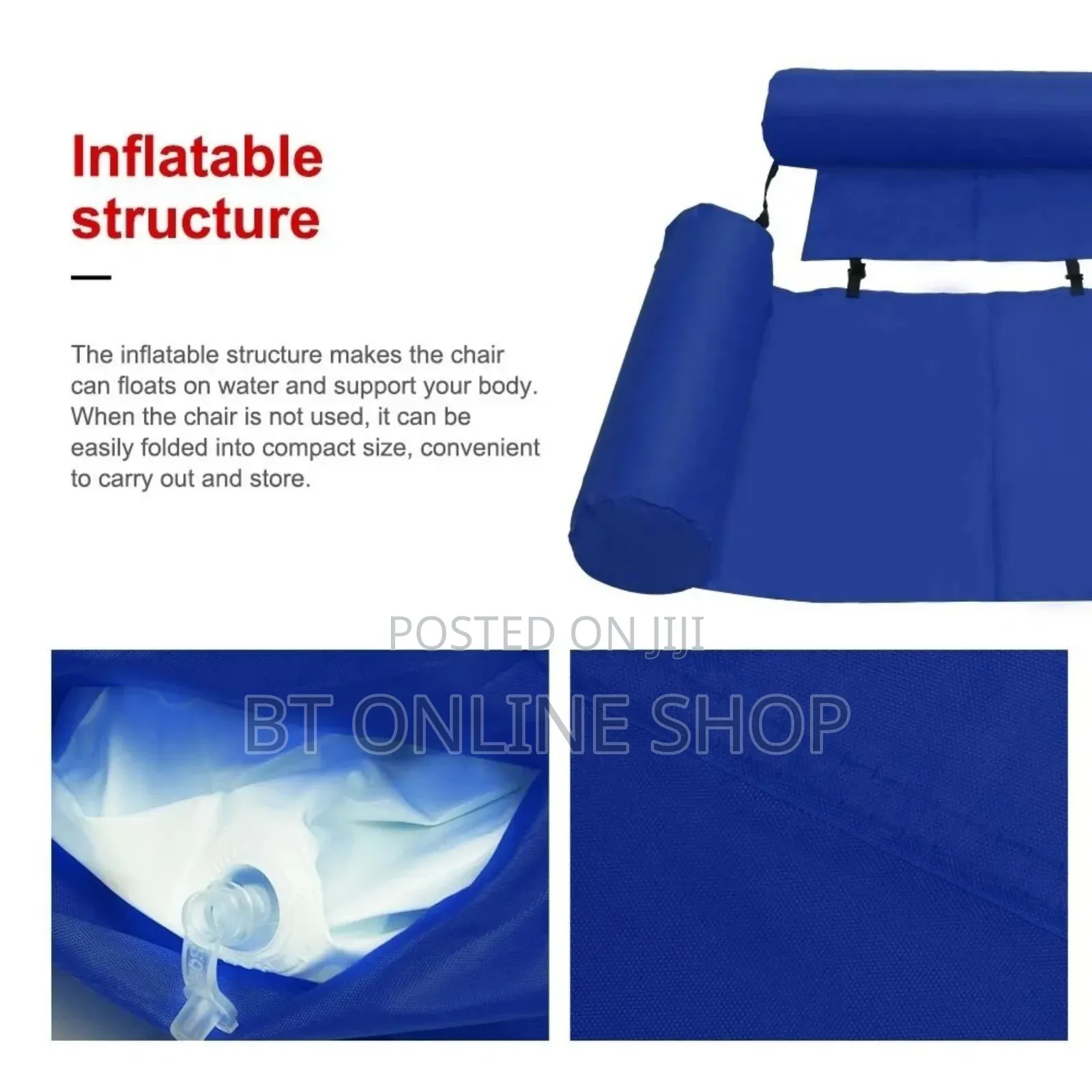 Foldable Inflatable Pool Float Sofa Water Chair