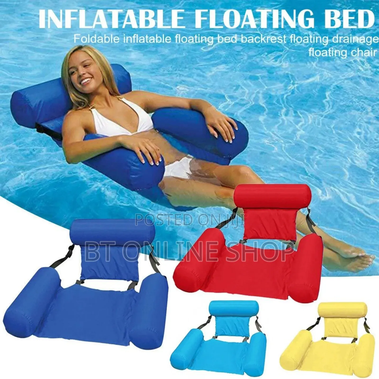 Foldable Inflatable Pool Float Sofa Water Chair